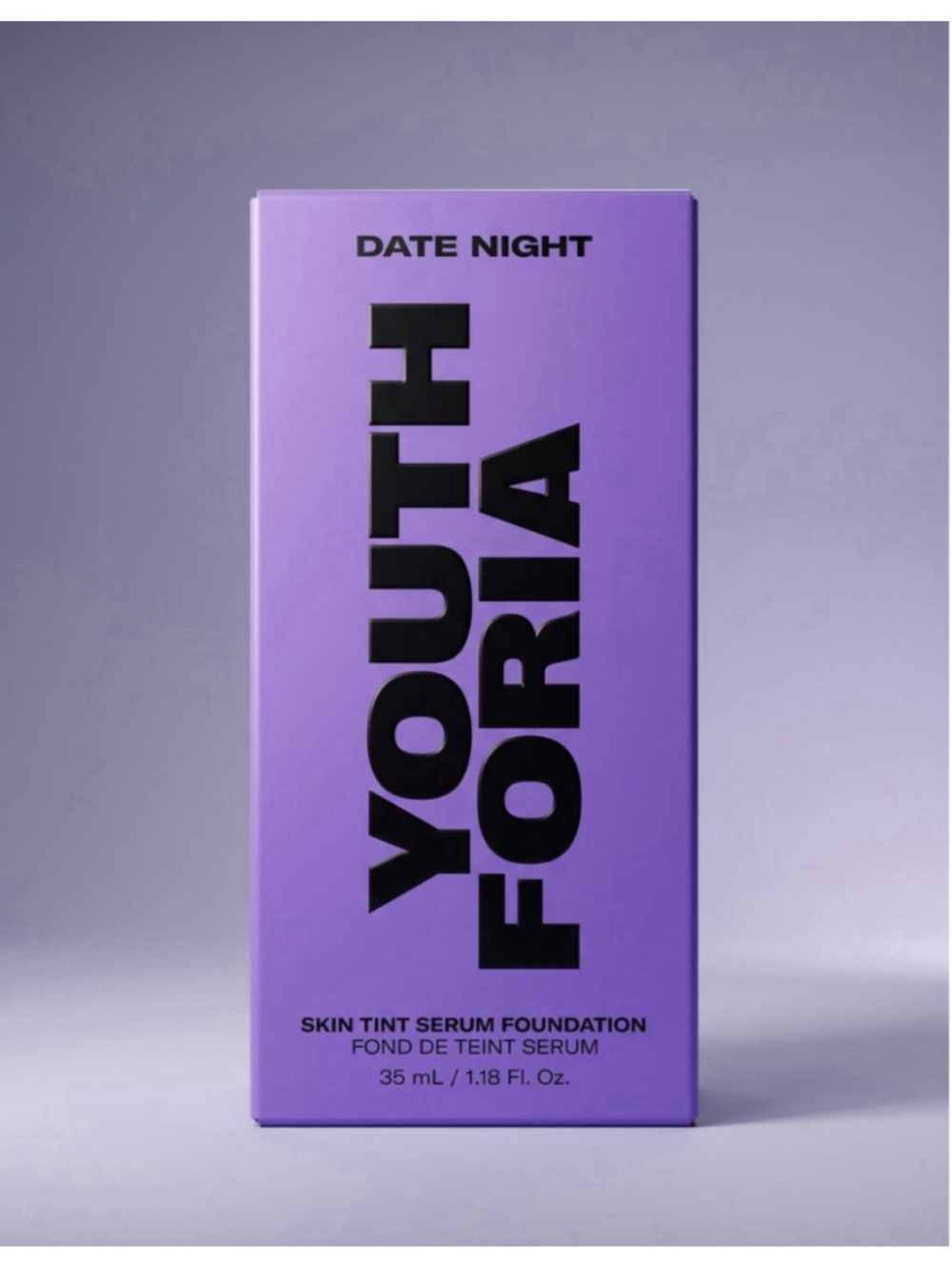 Youthforia Date Night Skin Tint Serum Foundation 180 (Light Neutral) 1.18 oz New